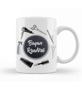 Bayan Kuaförü Kupa Bardak Porselen
