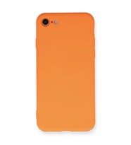 iPhone 7 Kılıf Nano İçi Kadife Silikon - Turuncu