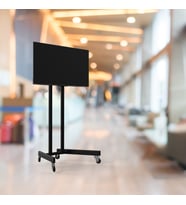 ALPİN TV/Fuar Standı Metal Ayaklı Tekerlekli TV Sehpası/Ünitesi 40" inç - 75" inç