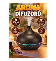 550 ml Ultrasonik Yağ Difüzörü ve Soğuk Buhar Nemlendirici – Sessiz Çalışma, LED Işıklı