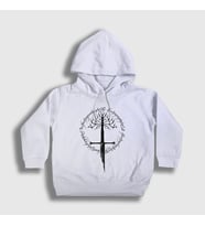Presmono Unisex Çocuk Beyaz Narsil Yüzüklerin Efendisi The Lord Of The Rings Kapüşonlu Sweatshirt 252921tt (Beyaz)