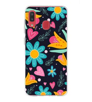 PrintiFy Samsung Galaxy A20 ile Uyumlu 1mm Slim Fit Retro Renkler 1 Baskılı Şeffaf  Kılıf