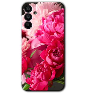 Galaxy A15 Kılıf HD Desen Baskılı Kılıf - Kırmızı Beyaz Gül