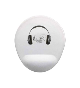 Headphone Oval Bilek Destekli Mouse Pad