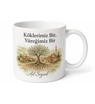 Aile Memleketi Temalı Baskılı Kupa Bardak Kişiye Özel Hediye