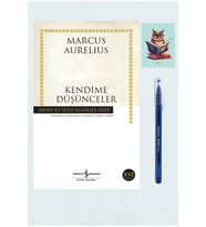 Kendime Düşünceler - Marcus Aurelius -  Büro Mavi Tükenmez Kalem (Renksiz)