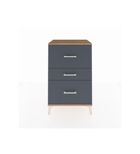 Hyperion Komodin 3 Çekmeceli 60x44x96 Çam-Antrasit