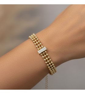 XUPİNG JEWELRY NOKTA MODEL KARE ZİRKON TAŞLI BİLEKLİK