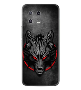 Xiaomi 13 Kılıf Resimli Desenli Silikon Platinium Series Dark Wolf 1813
