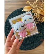 Amigurumi Hediyelik Anahtarlık Hello Kitty İkili Set