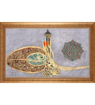 ALTIN ÇERÇEVELİ PASPARTULU TABLO CR963