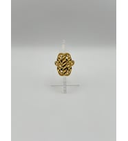 Arnes Jewelry Çelik 22 Ayar Altın Kaplama Ayarlanabilir Yüzük (Gold)