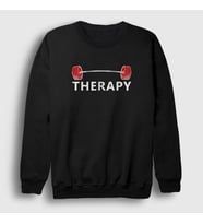 Presmono Unisex Siyah Therapy Fitness Gym Spor Sweatshirt 414001tt