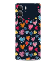 Realme C75 Kılıf Boutique Baskılı Resimli Boyama Kalpler Pcode -019