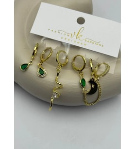 Vip 6'lı Gold Küpe - 25-vip173