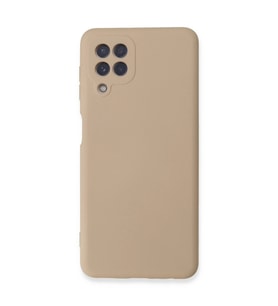 Galaxy A22 Kılıf Nano İçi Kadife - Pudra