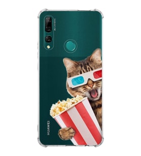PrintiFy Huawei Y9 Prime 2019 Uyumlu Kedi 1 Baskılı Şeffaf Köşe Korumalı Antişok Kılıf