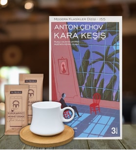 Kara Keşiş Anton Çehov Bambu Fincan Türk Kahvesi Kişiye Özel Not Kitap Hediye Seti