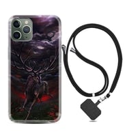 Apple iPhone 11 12 13 14 Pro Max Kılıf Boyun Askılı Silikon Dark Deer 1786