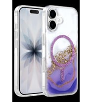 Onegif iPhone 17 Lotus Simli Magsafe Kapak - Mor
