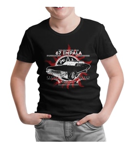 Supernatural - 67 Impala Siyah Çocuk Tshirt