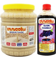 Kalaycıoğlu Beyaz Bozkır Tahini 1900 Gr - Üzüm Pekmezi 950 gr
