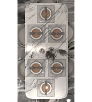 Amerikan Servis Kare Supla Ve Runner Mutfak Set 6 Kişilik Girdap Set Masa Sunum Takımı Çeyizlik Gri (Gri)