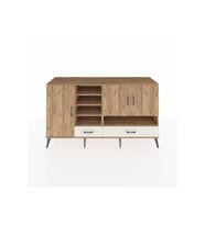 Kronos Konsol 8 Raflı 2 Çekmeceli 3 Kapaklı 176x59x99 Çam-Çam/Aytaşı