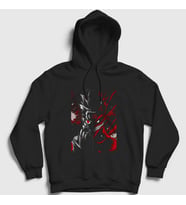 Presmono Unisex Beyaz Wild Anime Naruto Kapüşonlu Sweatshirt 134710tt (Siyah)