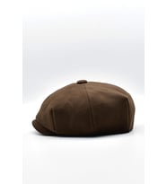 Erkek Dökümlü Kışlık Newsie Kasket Premium Irish Flat Cap Şapka (Kahverengi)
