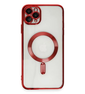 Mey İthalat® iPhone 11 Pro Max Kılıf Kross Magneticsafe Kapak - Kırmızı
