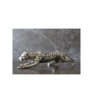 Dekoratif Polyester Leopar Biblo Gümüş Eskitme
