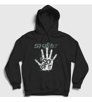 Presmono Unisex Siyah Sick Of It Skillet Kapüşonlu Sweatshirt 539900tt