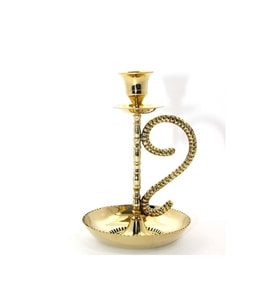 Kişiye Özel Tekli Pirinç Şamdan - 10cm