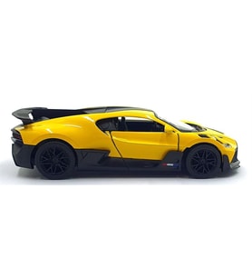Kinsmart 1:36 Ölçek Metal Bugatti Divo Diecast Çek Bırak Araba Sarı