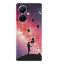 Vivo V29 Lite Kılıf Resimli Desenli Baskılı Silikon Flowers Cat 2 1349