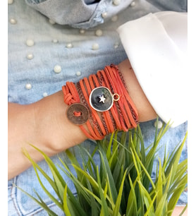 Yıldız Wrap Bileklik Turuncu