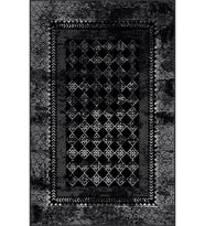 Eliana Home Baskılı, Yıkanabilir Kaymaz Taban Salon Halısı LNA0297-SD1137 100x150 cm (Siyah)