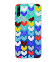 PrintiFy Huawei P40 Lite E ile Uyumlu 1mm Slim Fit Water Color 1 Baskılı Şeffaf  Kılıf