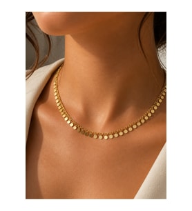 XUPING 14K GOLD RENK, PULLU ZİNCİR KOLYE 45+6CM ACR9797