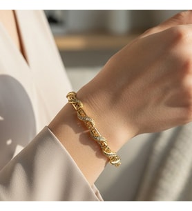 XUPİNG JEWELRY KARE SARMALI ZİRKON TAŞLI BİLEKLİK