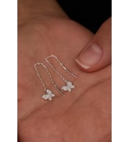 Elika Silver Kadın Sallantılı Kelebek Model 925 Ayar Gümüş Küpe