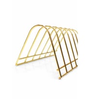 metal gold 6 bölmeli tabak standı