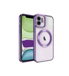 Mey İthalat® iPhone 12 Kılıf Kross Magneticsafe Kapak - Mor
