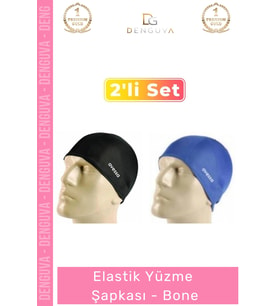 YüzmeBonesi Yüzücü Bonesi Silikon Bone Su Geçirmez Esnek Havuz Deniz Ekipmanı Yüzme Şapkası 2'li Set