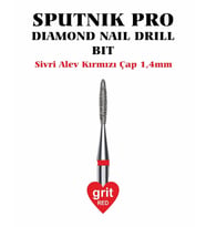 Elmas Sivri Alev Freze Kırmızı Çap 1,4mm