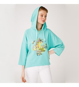Biggdesign Nature Pedaldaki Bahçe Kadın Sweatshirt (Yeşil)
