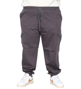 Mode XL Büyük Beden Erkek Gabardin Kargo Jogger Doga 21927 Antrasit