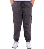 Mode XL Büyük Beden Erkek Gabardin Kargo Jogger Doga 21927 Antrasit