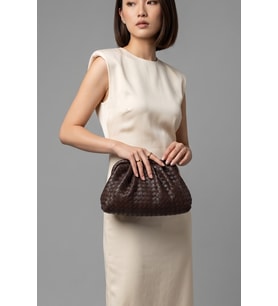 Intreccio Örme Deri Kadın Omuz & Portföy & Clutch Çanta